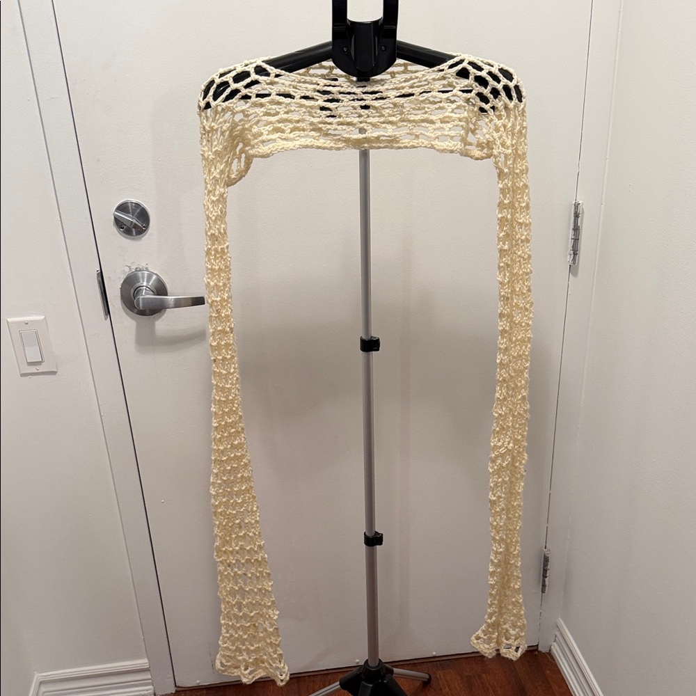 Cream Crochet Shawl